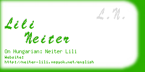 lili neiter business card